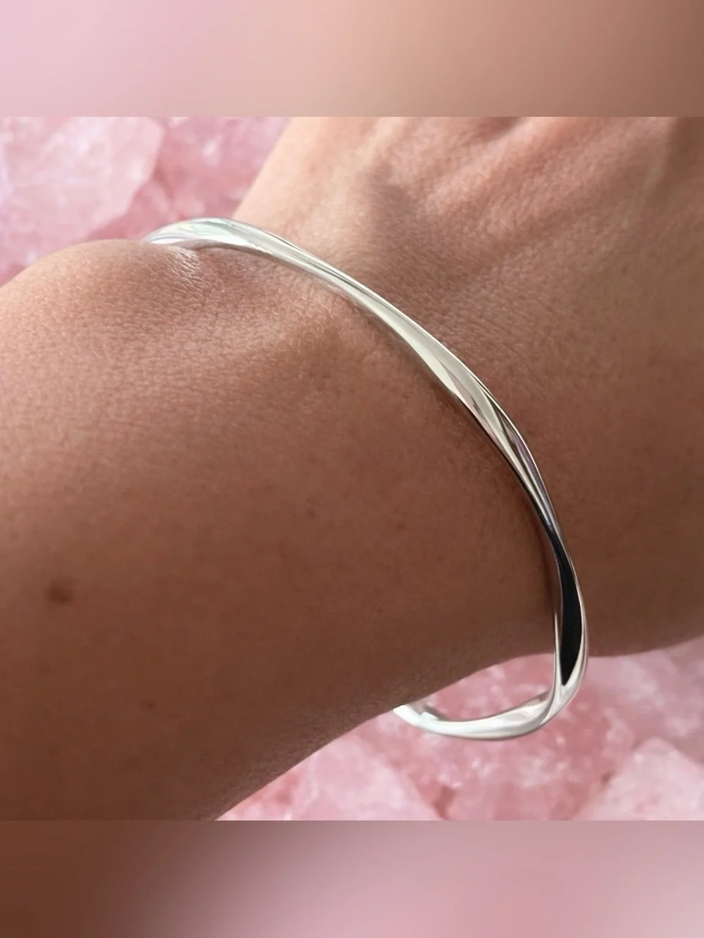 Sterling silver open bangle